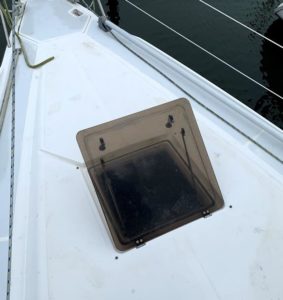 1990 Hunter 33 - Emergency Deck Hatch - Apollo Beach Marina