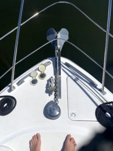 Marine surveyor - 2003 Carver 396 - bow view